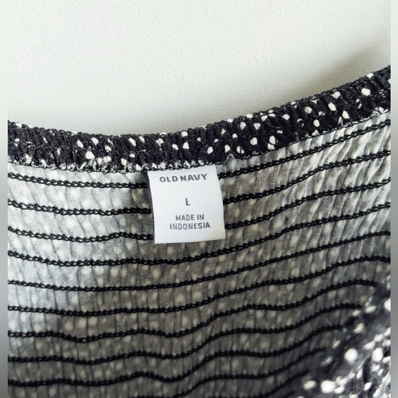 OLD NAVY Smocked Polka Dot Cropped Wide-Leg Jumpsuit Large - Picture 4 of 5